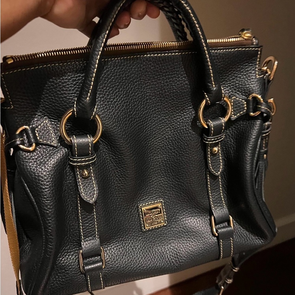 Dooney & Bourke Black Textured Satchel